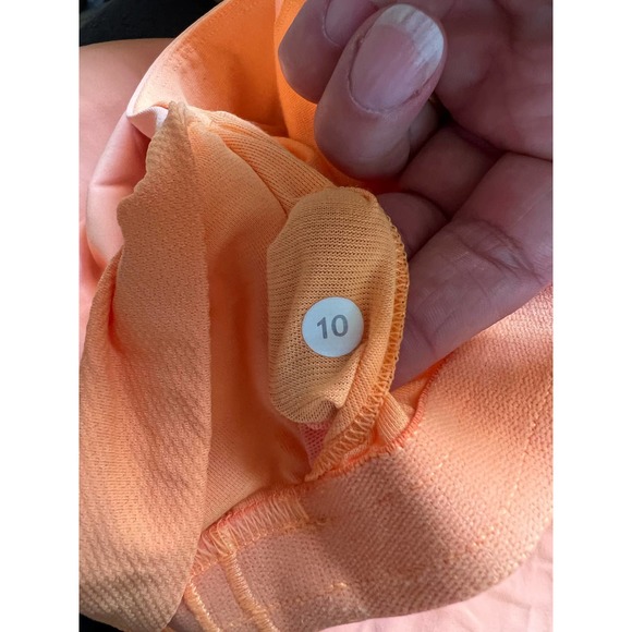 LULULEMON Turbo Racerback Neon Orange Tank with Built-in Bra - Size 10 - NWOT - Picture 4 of 4